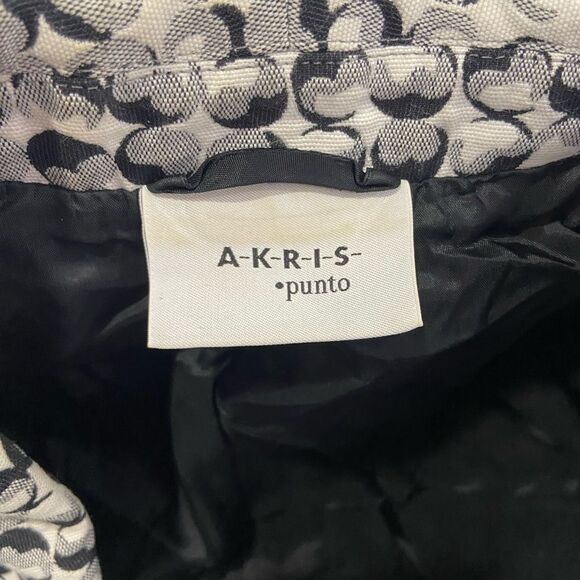 Akris Punto Black and White Abstract Print Lined Blazer Size 6 - Picture 14 of 16